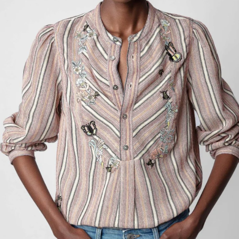 Zadig & Voltaire Multicolor Embroidered Blouse